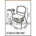 A-D011+03B 彩色膠殼椅連寫字板